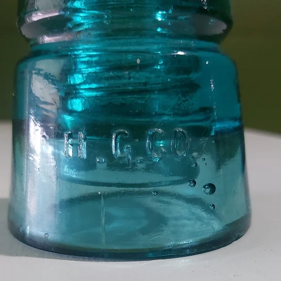 Teal Antique Hemingray Glass Insulator, Home Decor - Picture 3 of 9